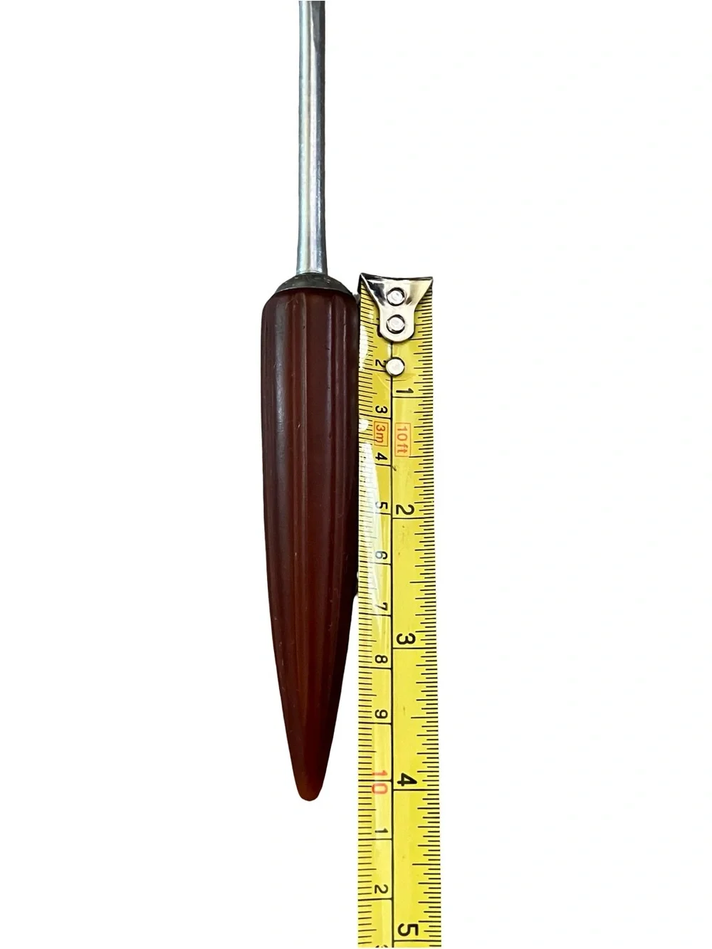Vtg Androck Slotted Spoon Burgundy Red Bullet Bakelite Handle Kitchen Utensil 12